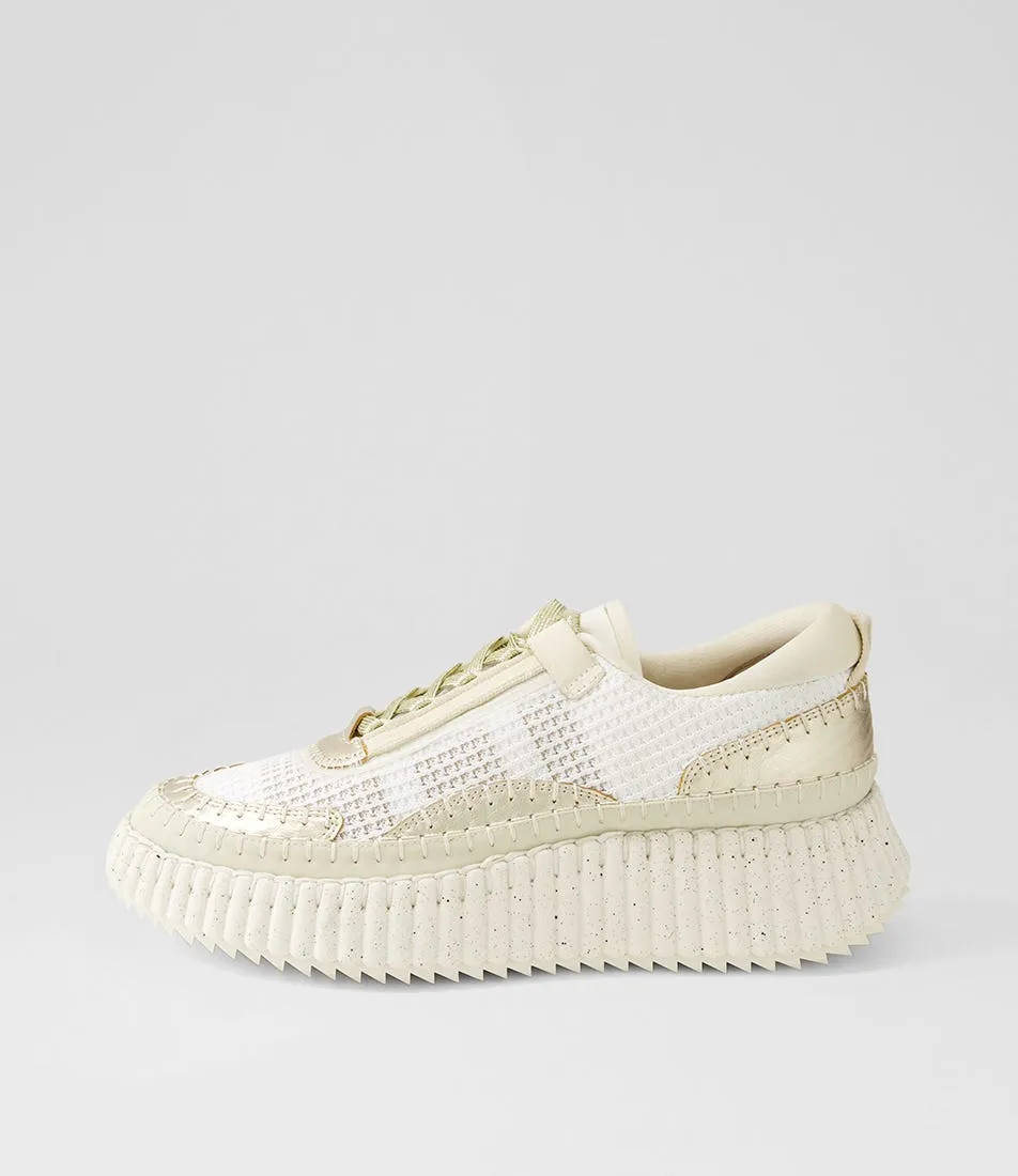 MIDAS Catey Gold Beige Multi Sneakers