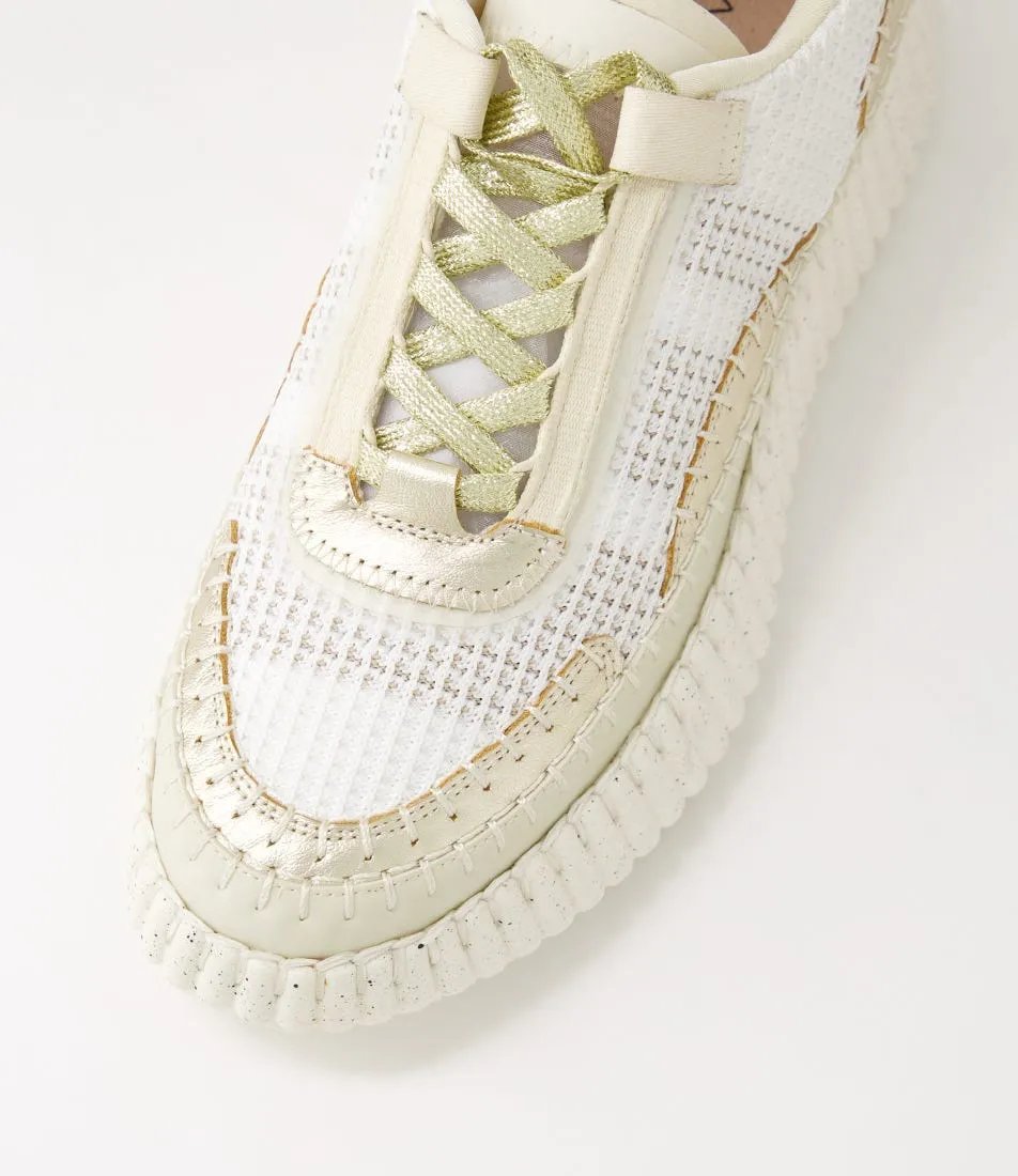 MIDAS Catey Gold Beige Multi Sneakers