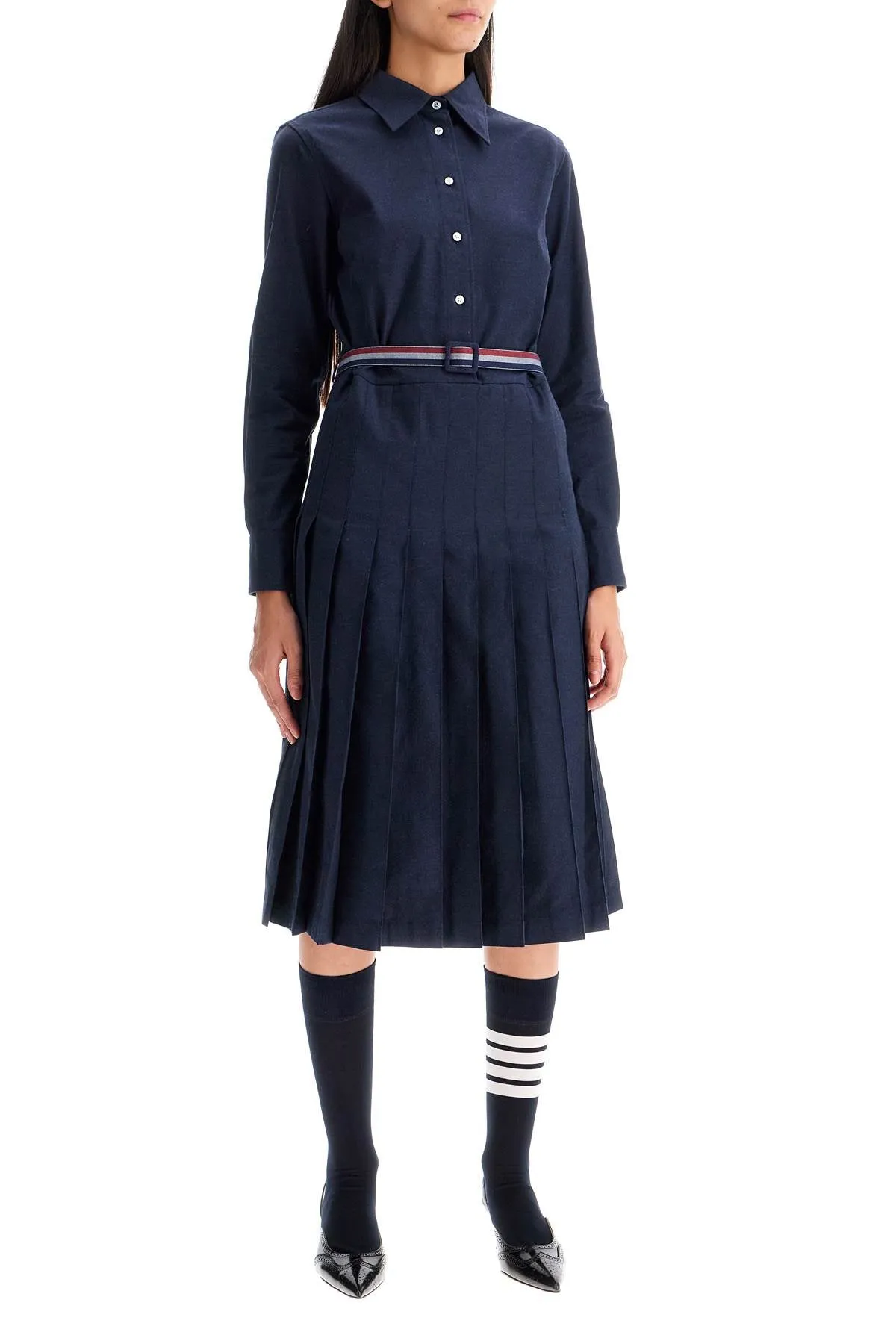 MIDI SHIRT DRESS WITH BELT