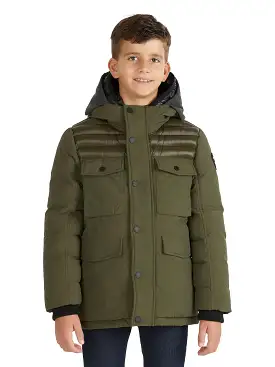 Mikkel Boys' Mixed-Media Parka