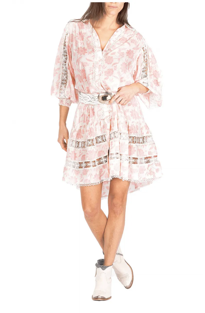 Miss June Lace insert Shirt Dress Studio