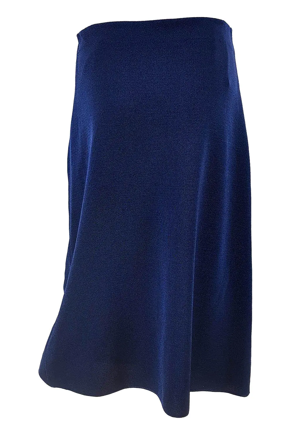 MISSONI M Navy Blue Metallic Midi Skirt (IT 40 | UK 8)