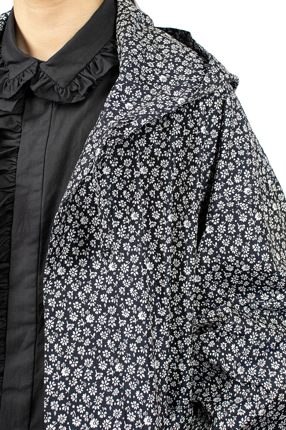 Mods Coat Navy Flower