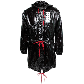 Moncler x Palm Angels Black Synthetic Hooded Parka