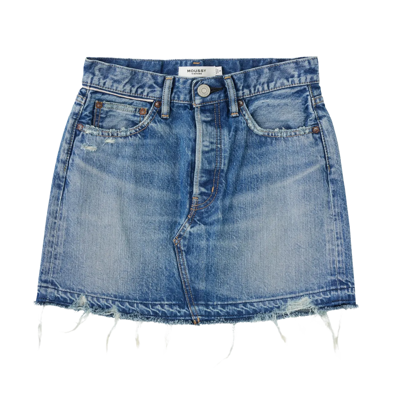 Moussy Lincoya Mini Skirt, Blue