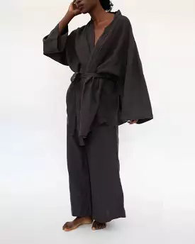 Naoko Linen Kimono Sleepwear Set