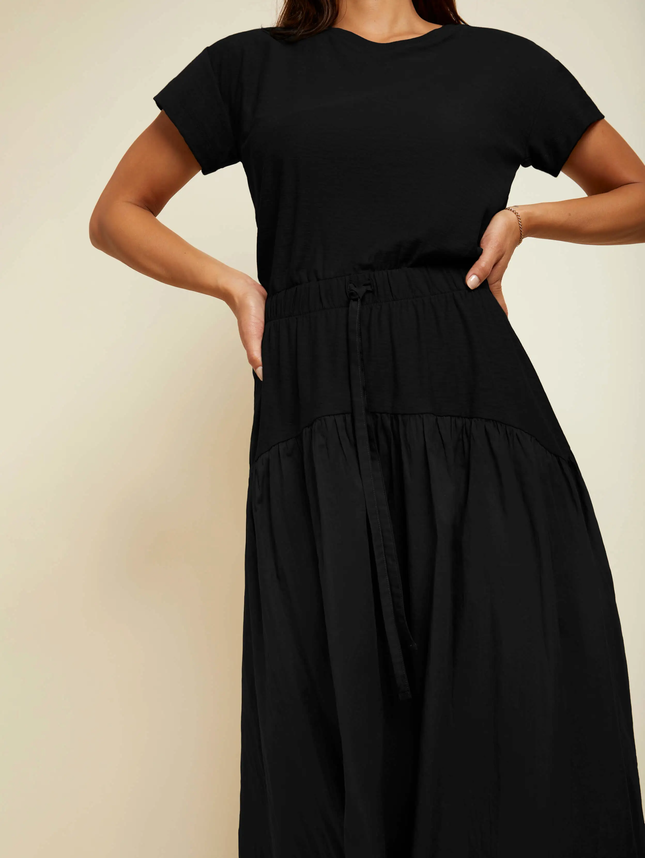 Nation LTD - Azalia Combo Shirt Dress - Jet Black