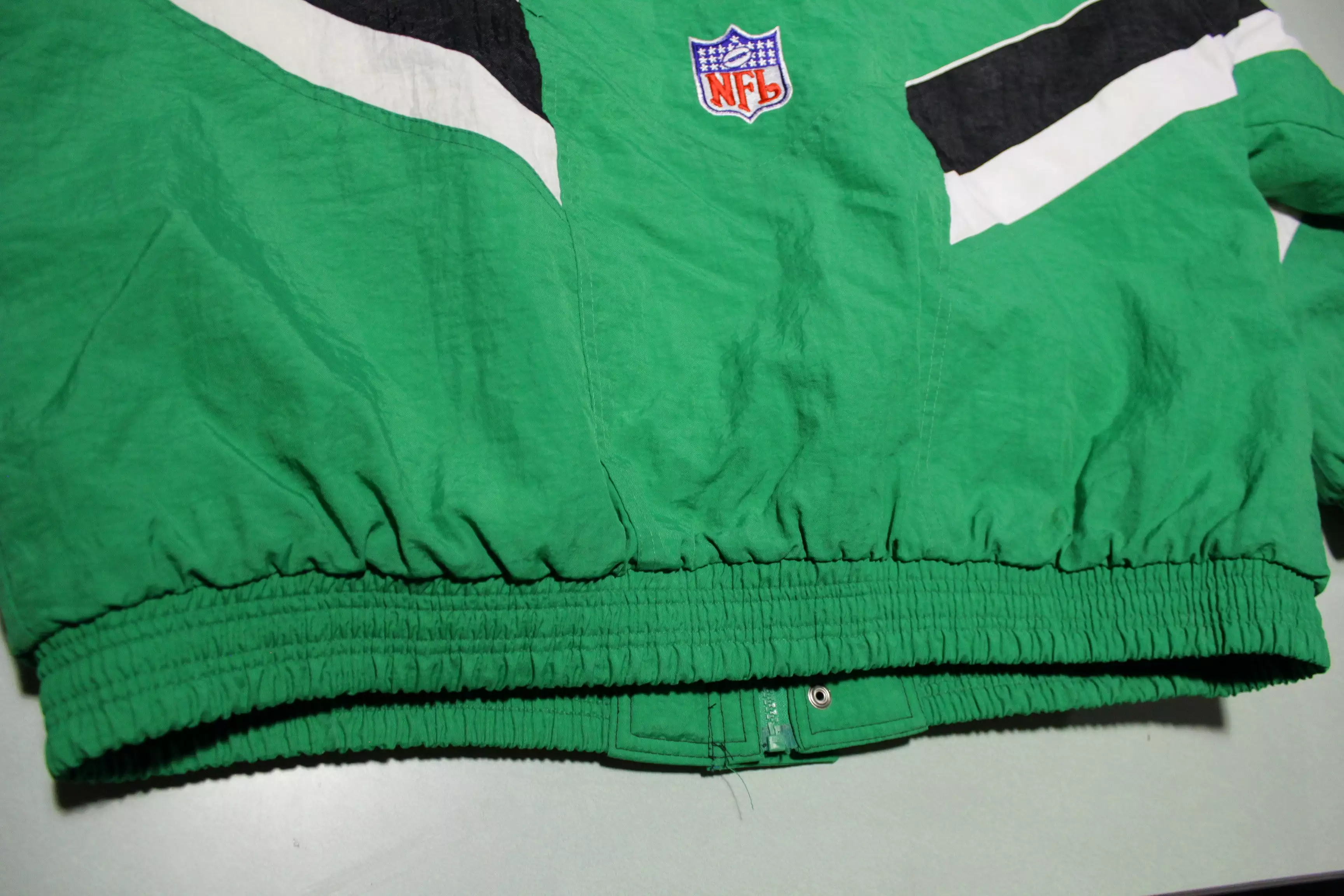 New York Jets Logo Vintage 90's Starter Zip Up Hoodie Parka Jacket