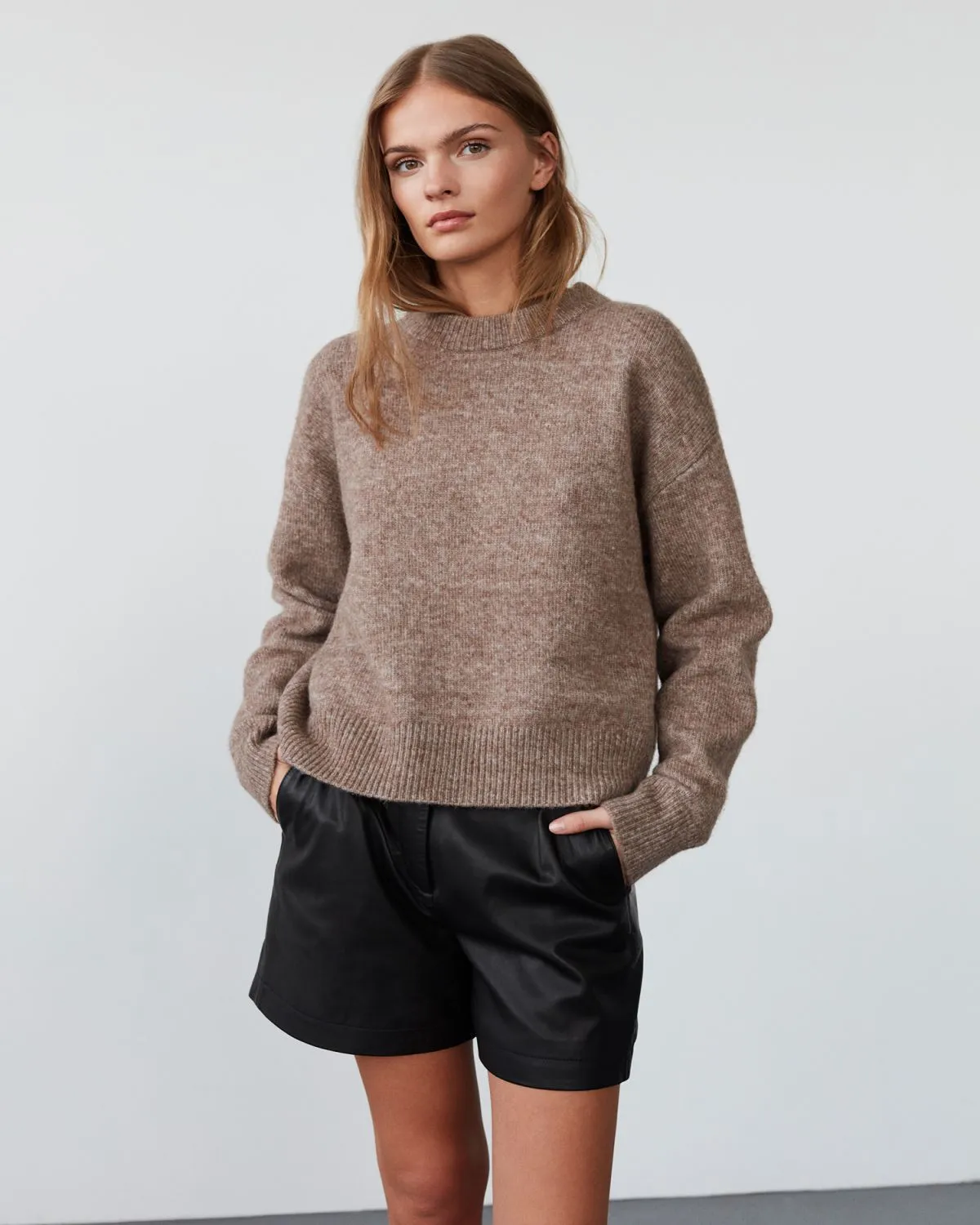 NIMASW SWEATER - Brown melange