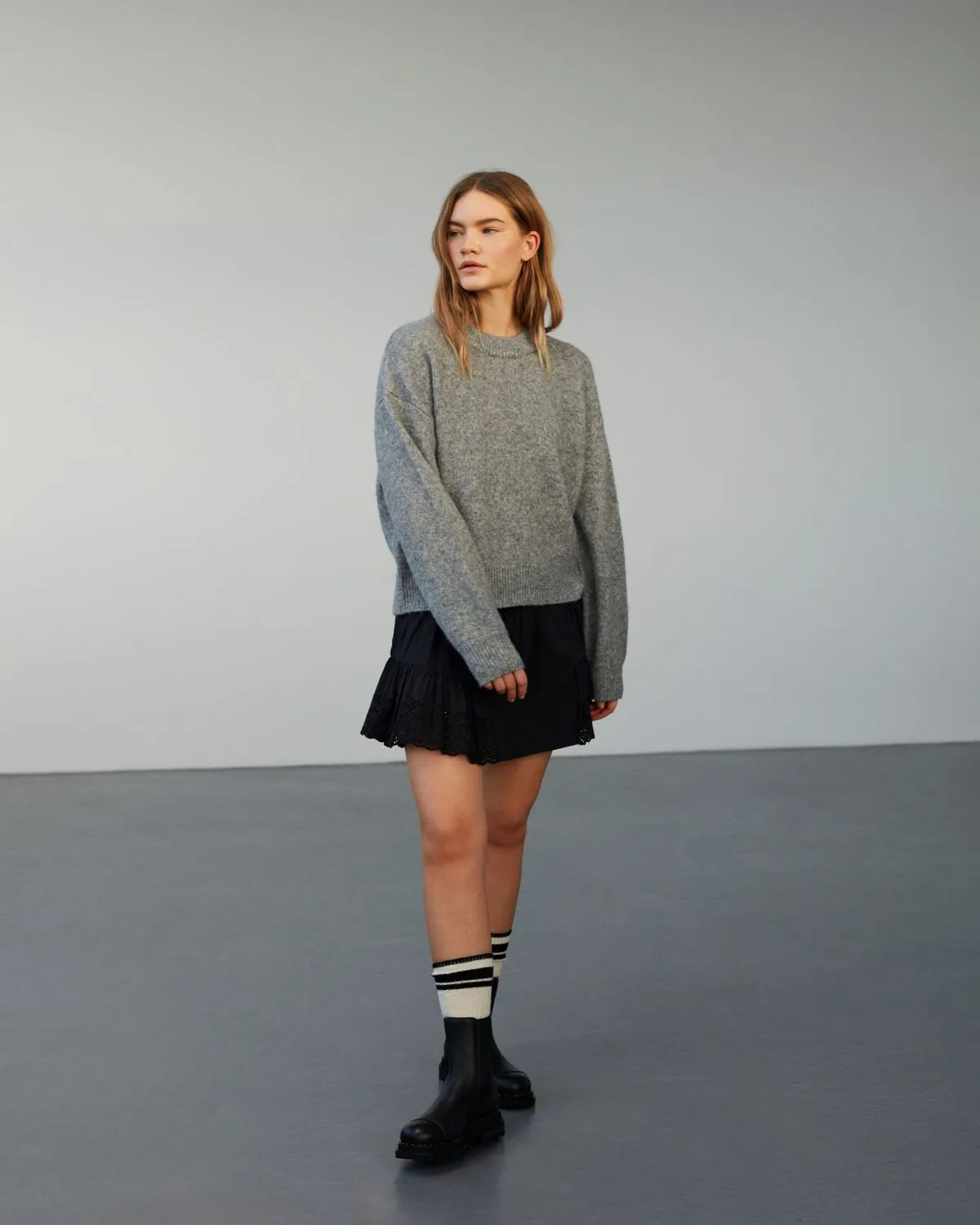 NIMASW SWEATER - Grey mel