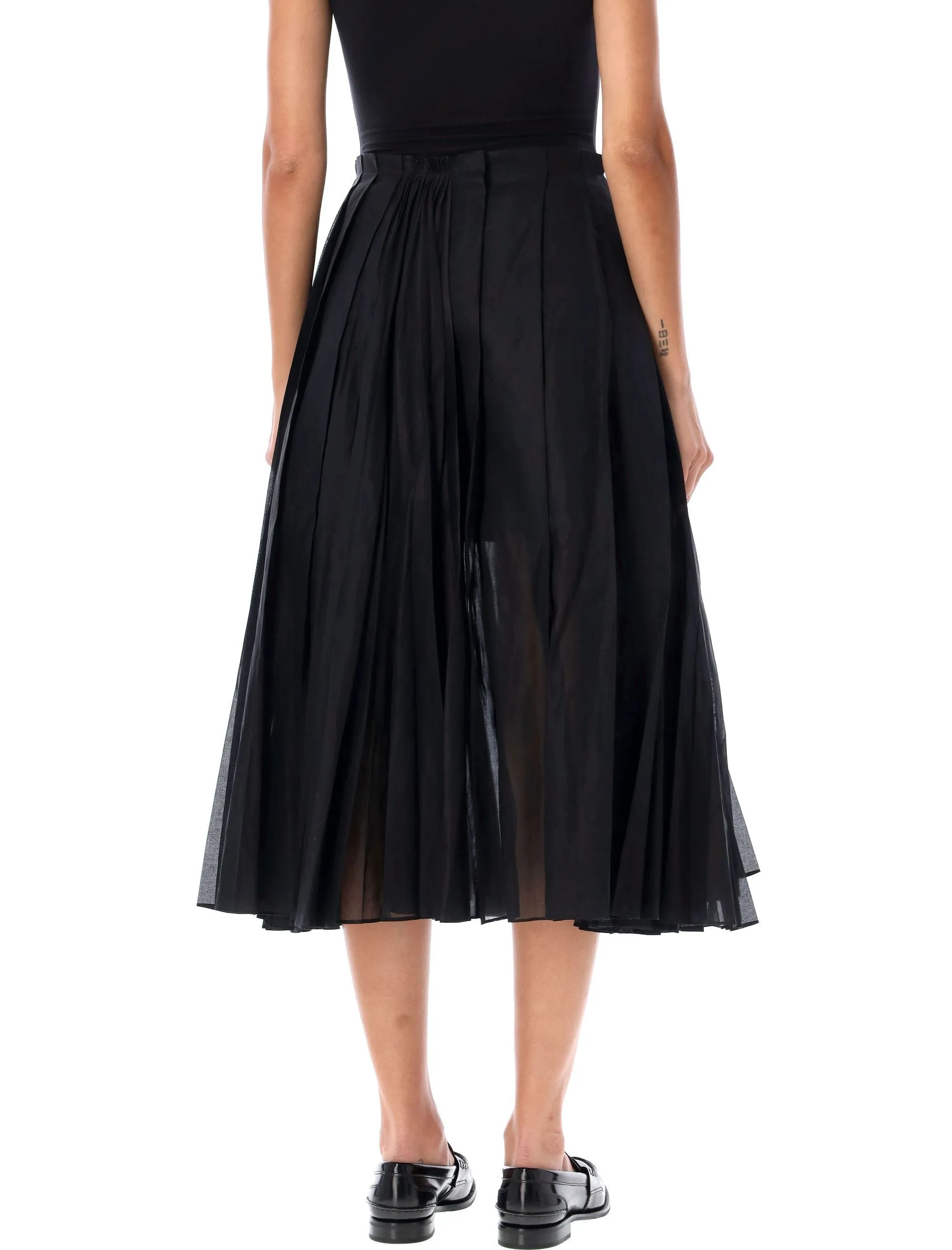 ORGANDY MIDI SKIRT