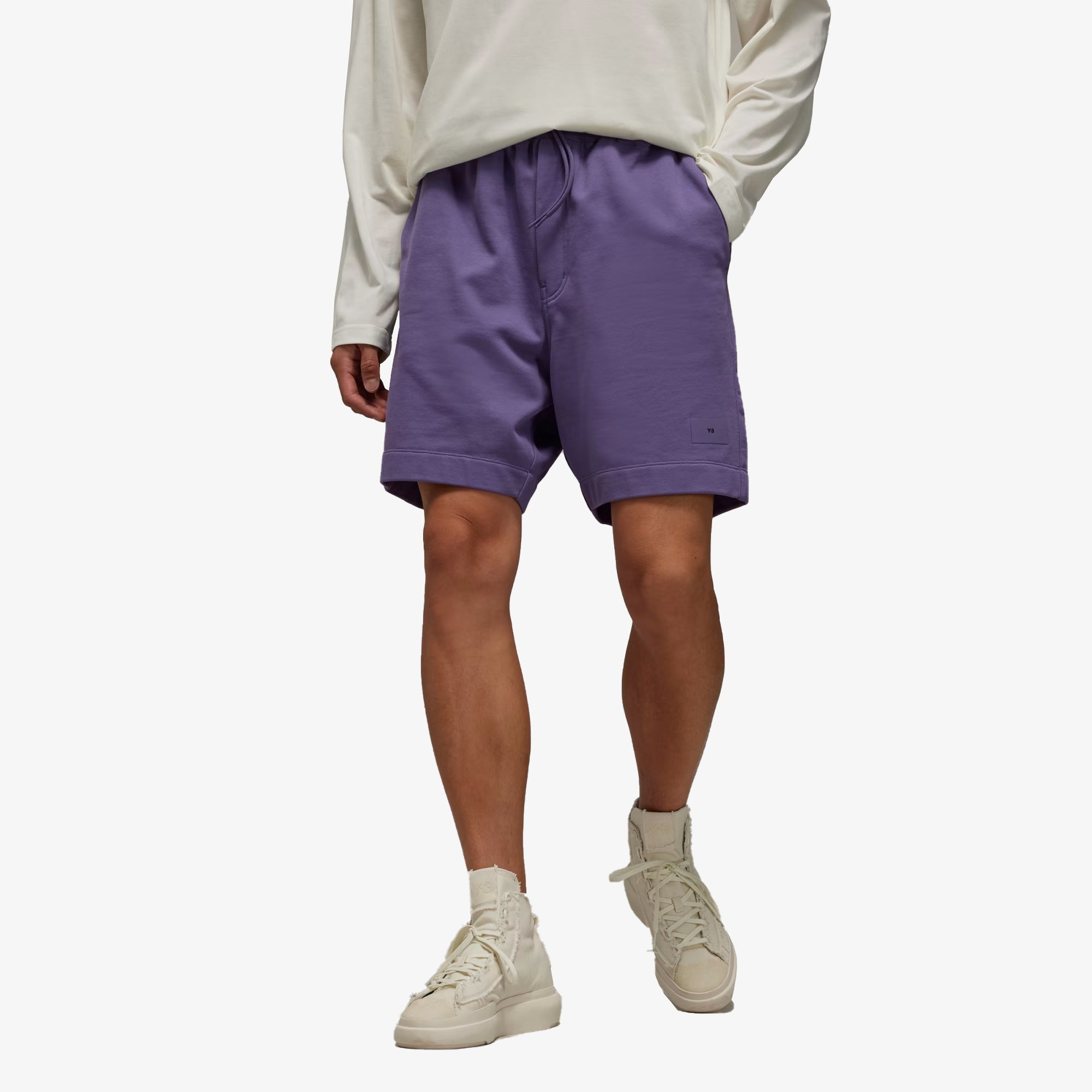 ORGANIC COTTON TERRY SHORTS 'TECH PURPLE'