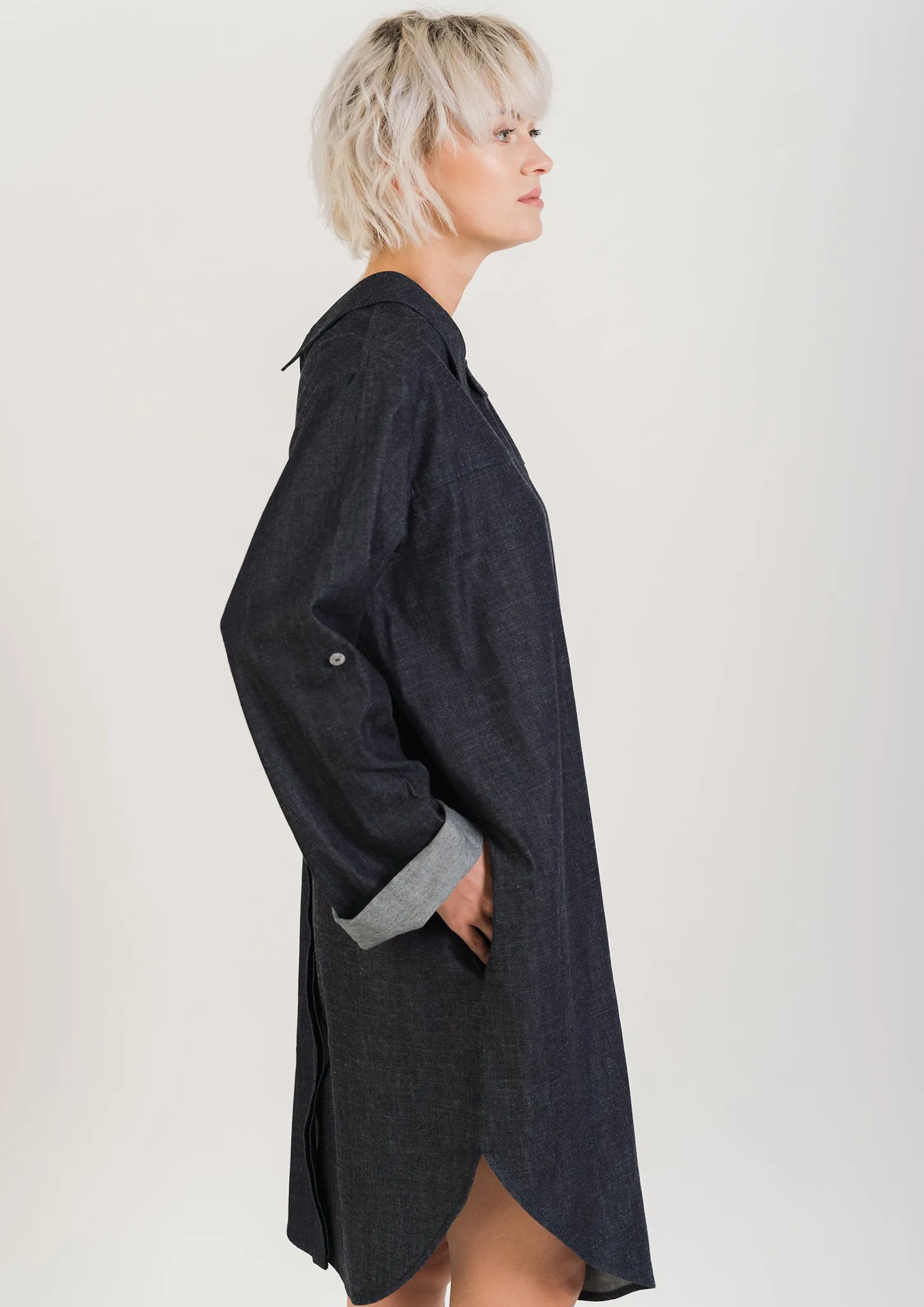 Organic Denim SHIRT DRESS