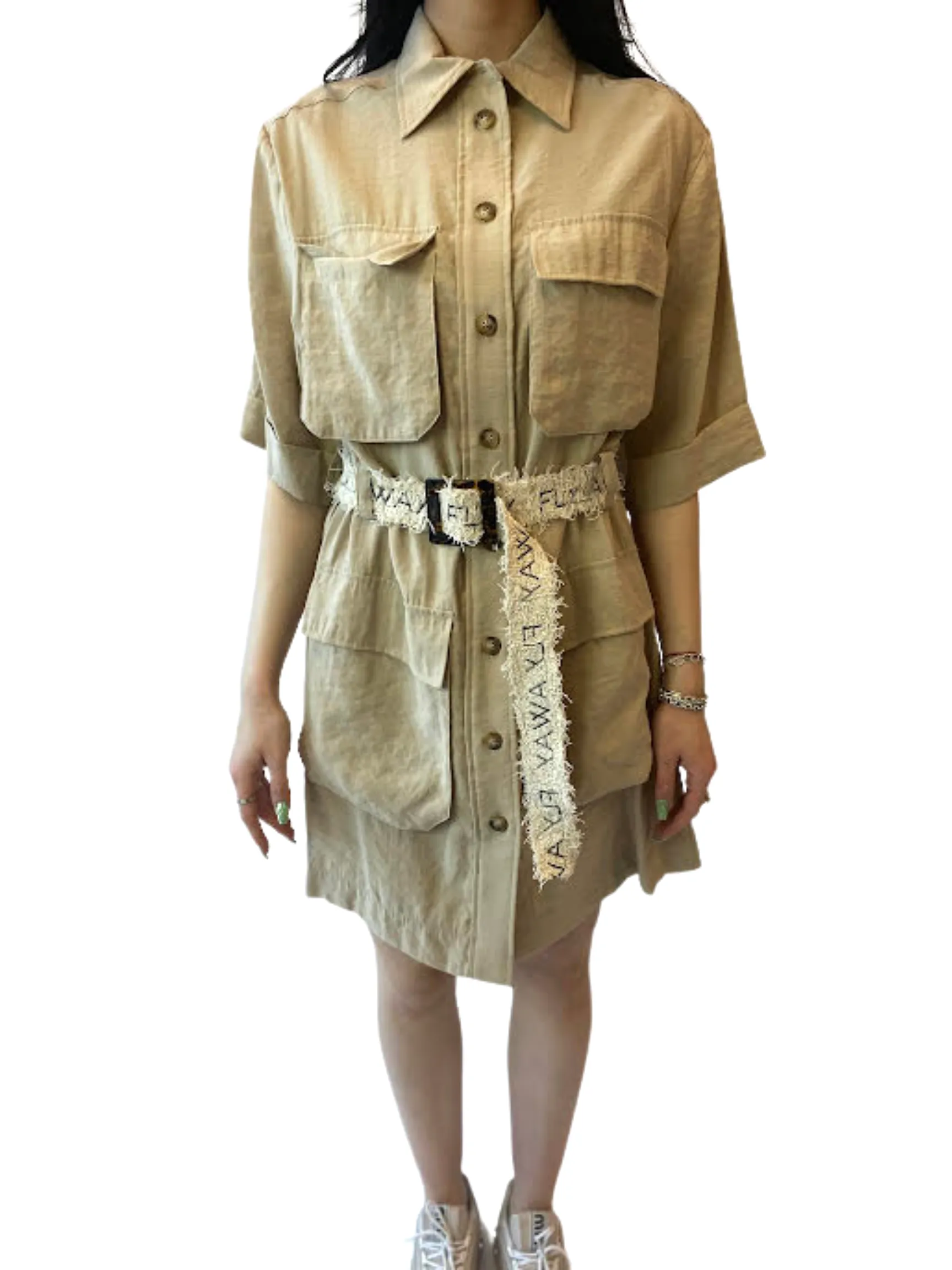 Ottod'Ame Button Up Shirt Dress - DUNA