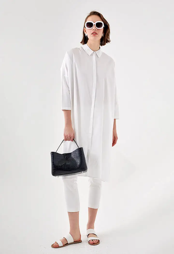 Oversized Cotton Shirt Dress