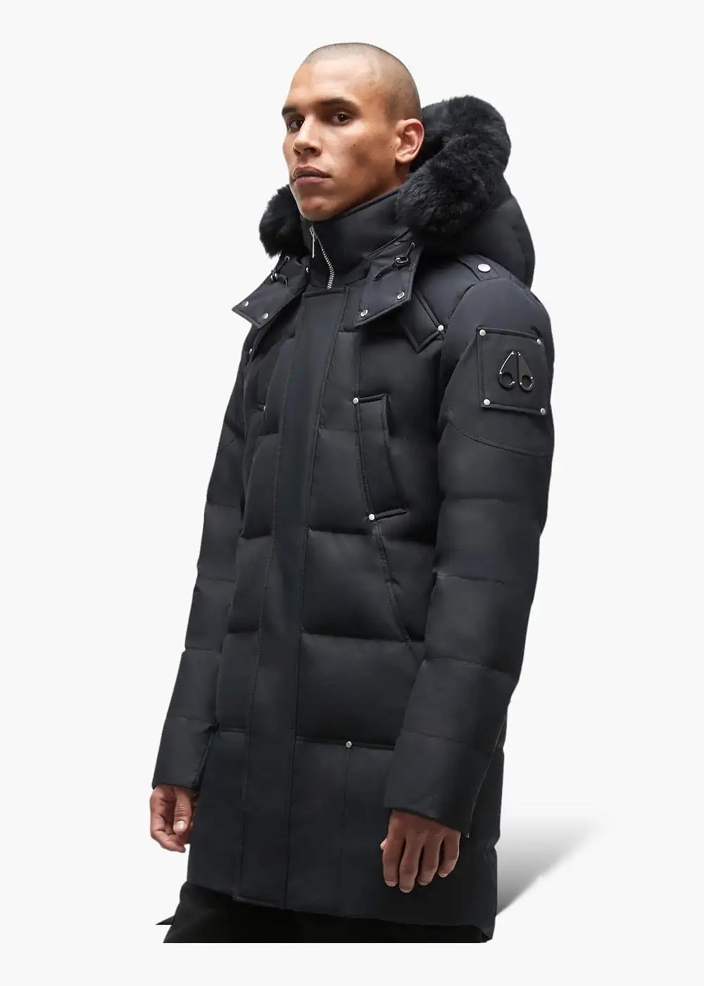 Parka Moose Knuckles Cloud noire fourrure noire