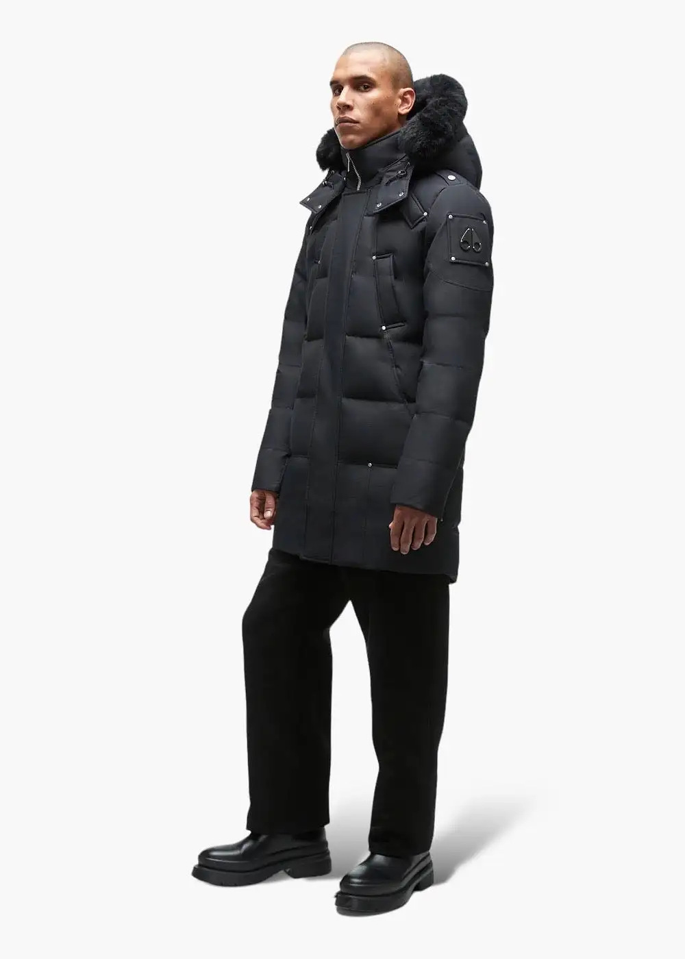 Parka Moose Knuckles Cloud noire fourrure noire