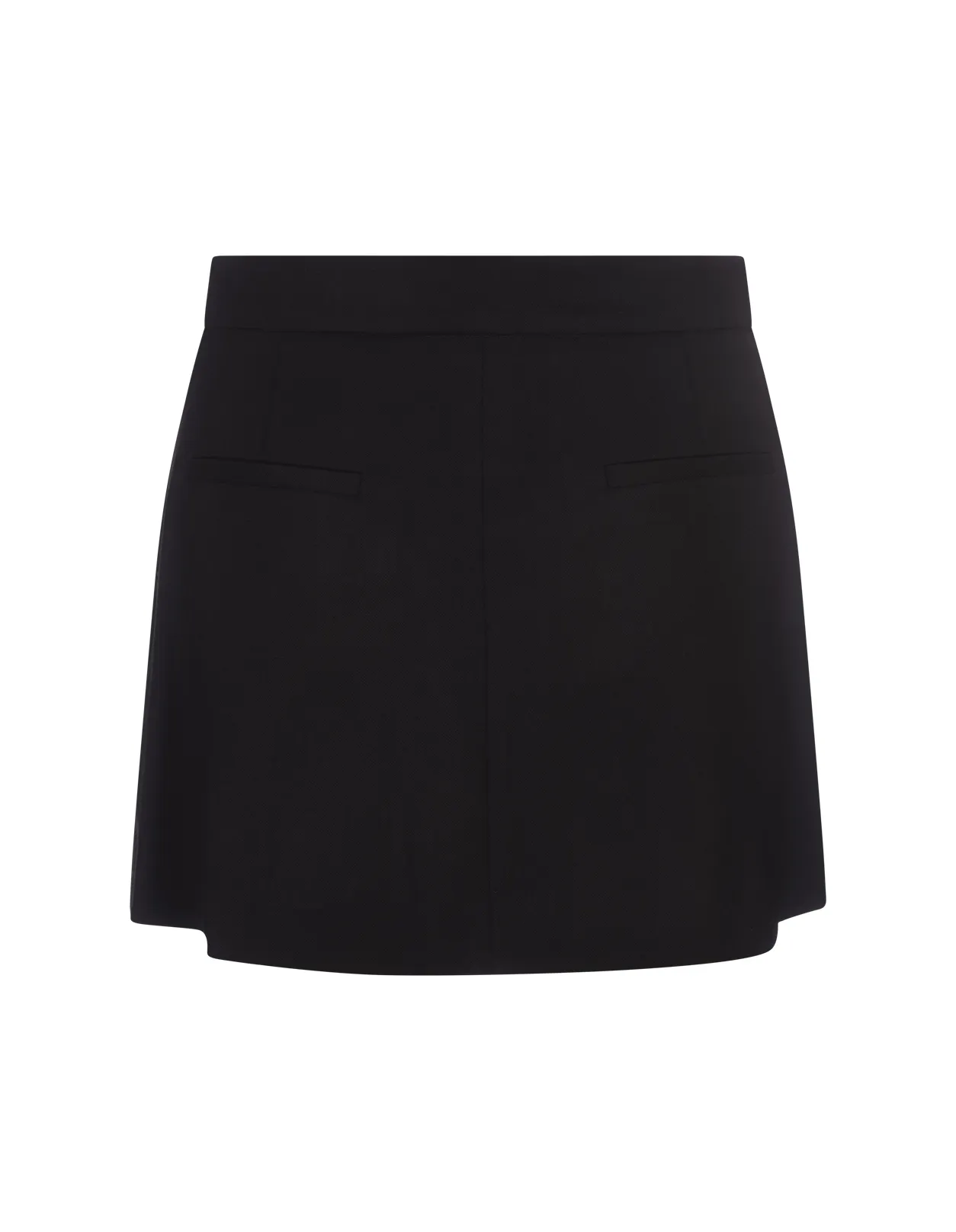 PAROSH Black Mini Skirt With Pleated Design