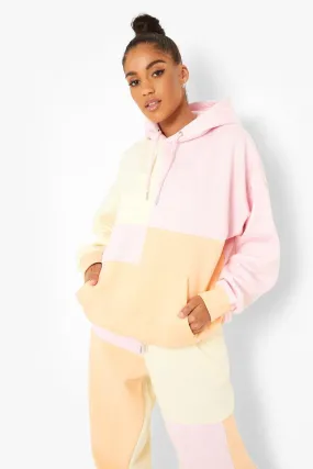 Pastel Color Block Hoodie