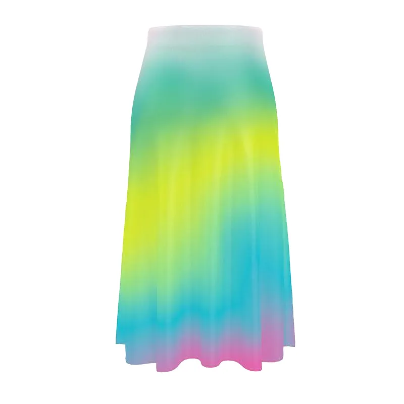 Pastel Ombre Midi Skirt