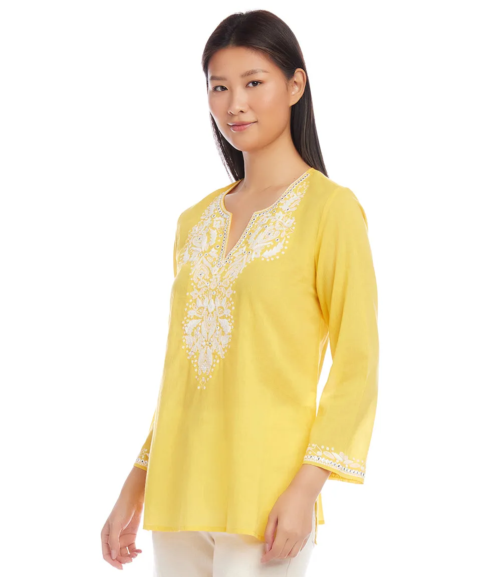 Petite Size Embroidered Tunic