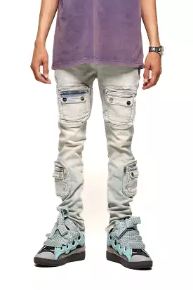 PHEELINGS TIME DON'T WAIT CARGO SKINNY DENIM (LIGHT BLUE)