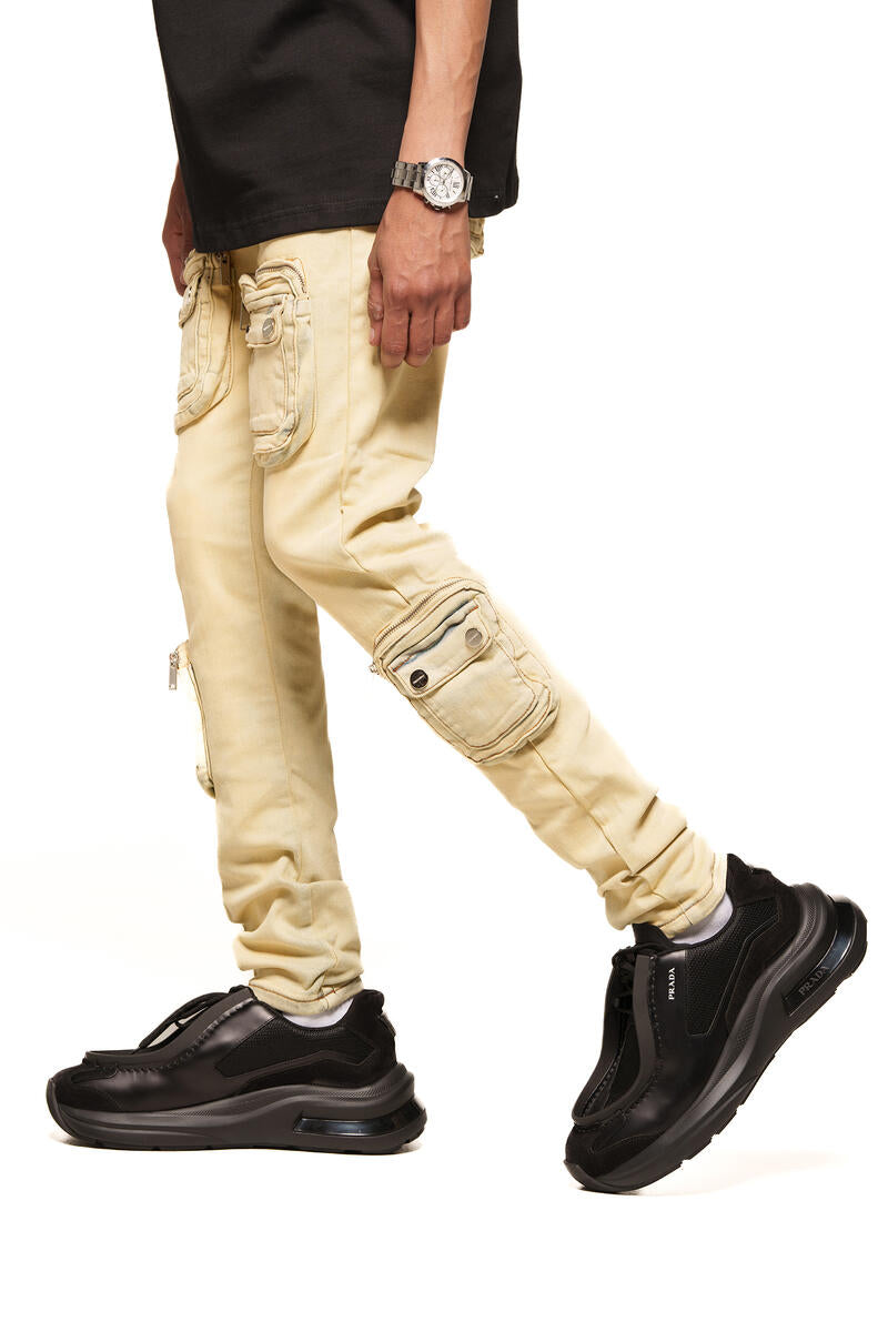 PHEELINGS TIME DON'T WAIT CARGO SKINNY DENIM (SAND BLUE)