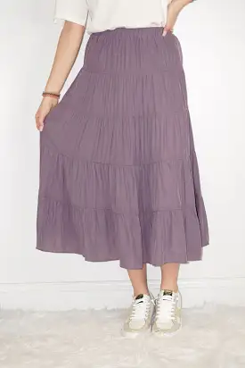 Piper Washed Rayon Midi Skirt