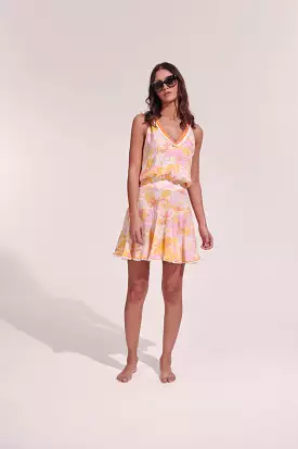 Poupette St. Barth - Mini Dress Agathe - Yellow Flower Mix