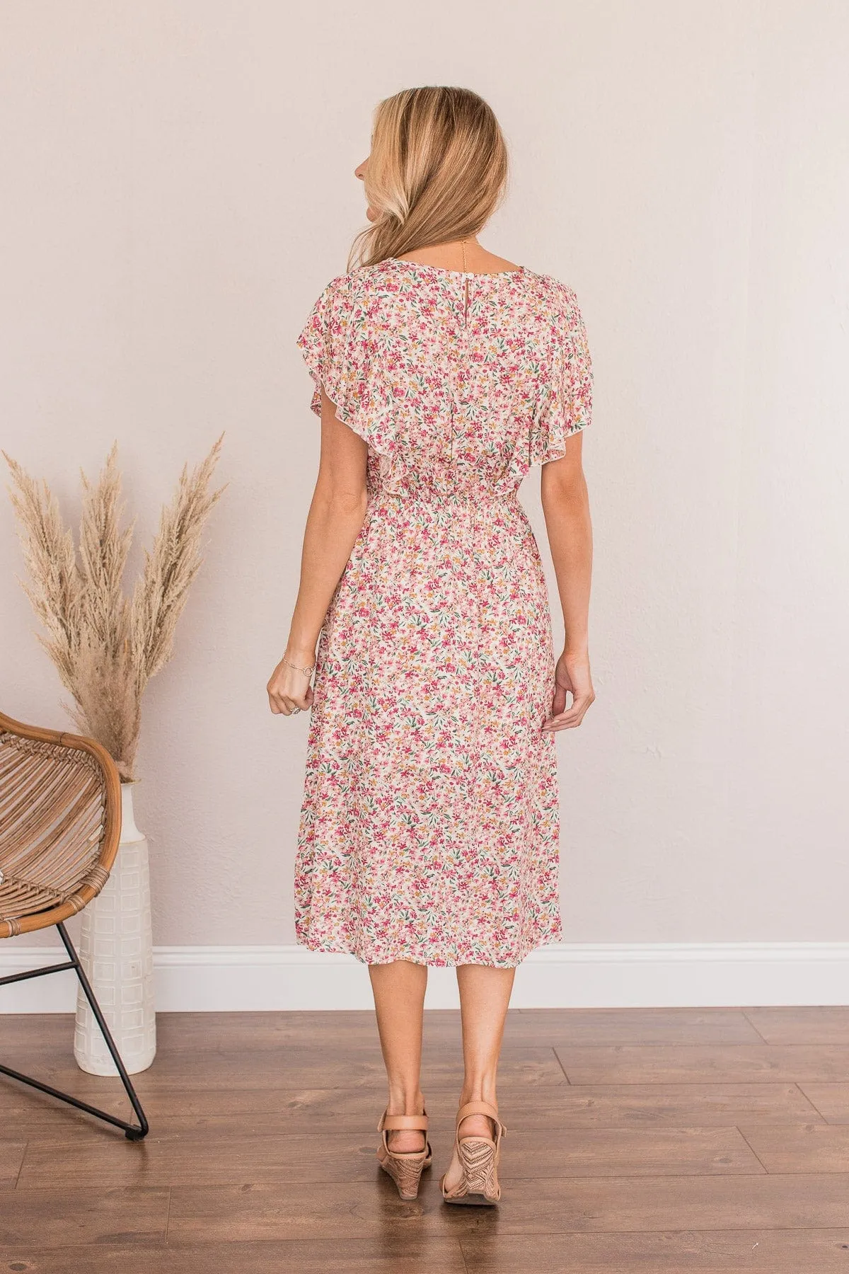 Prancing Prairies Floral Dress- Ivory