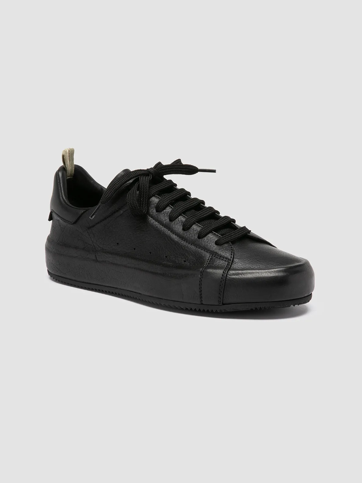 PRIMARY 101 - Black Leather Sneakers