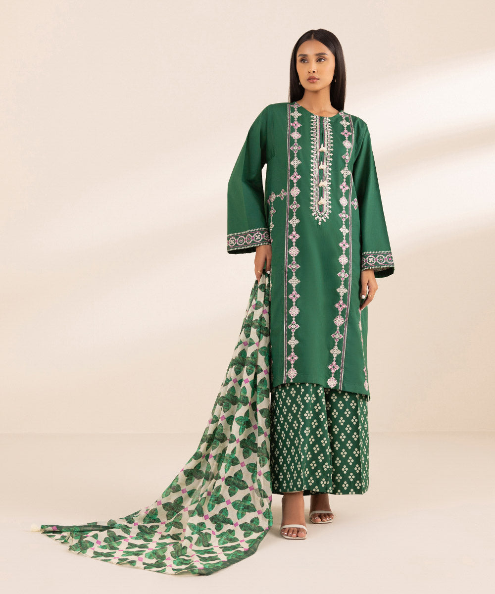 Printed Zari Voile Dupatta