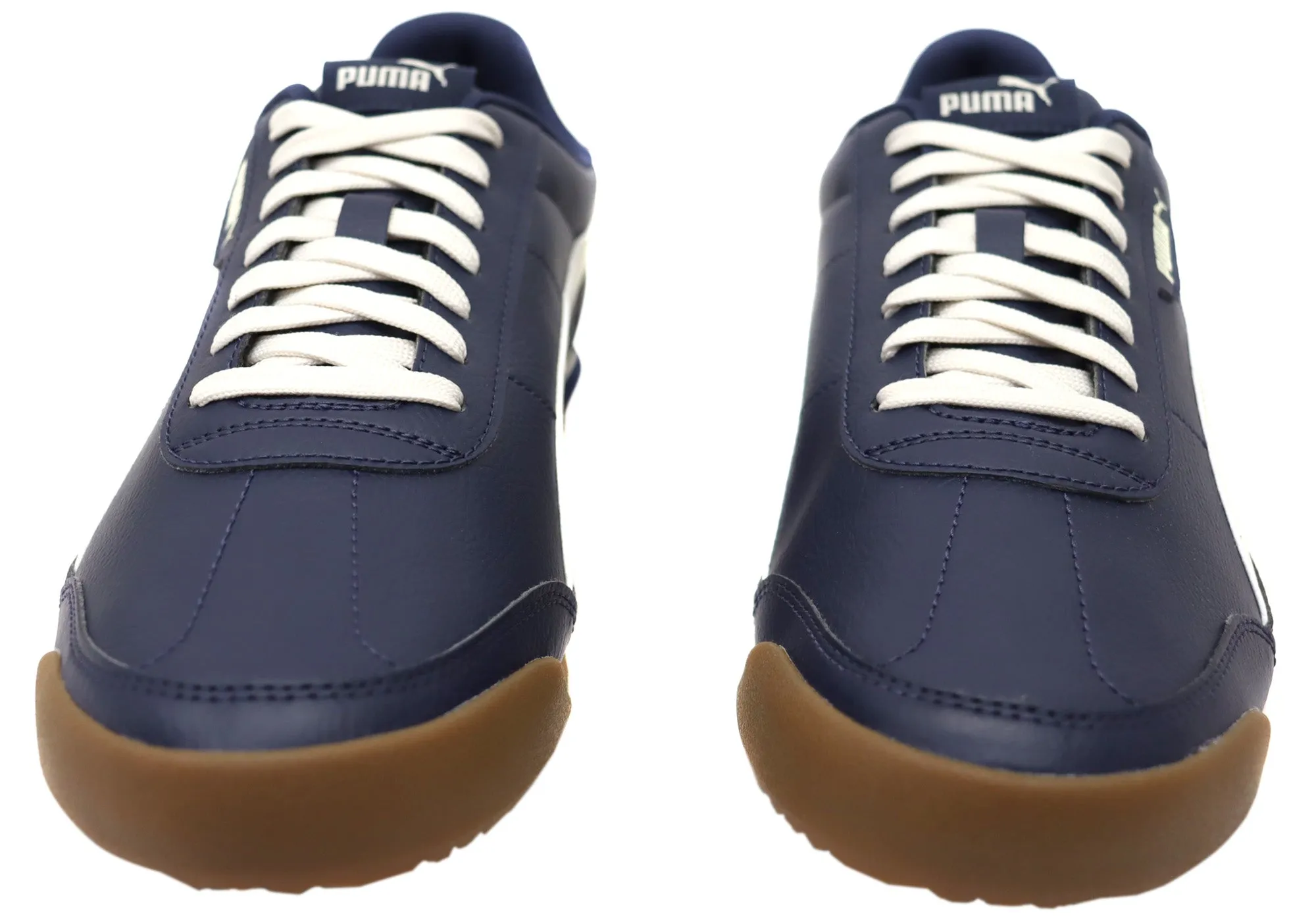 Puma Mens Turino II Comfortable Navy Lace Up Sneakers