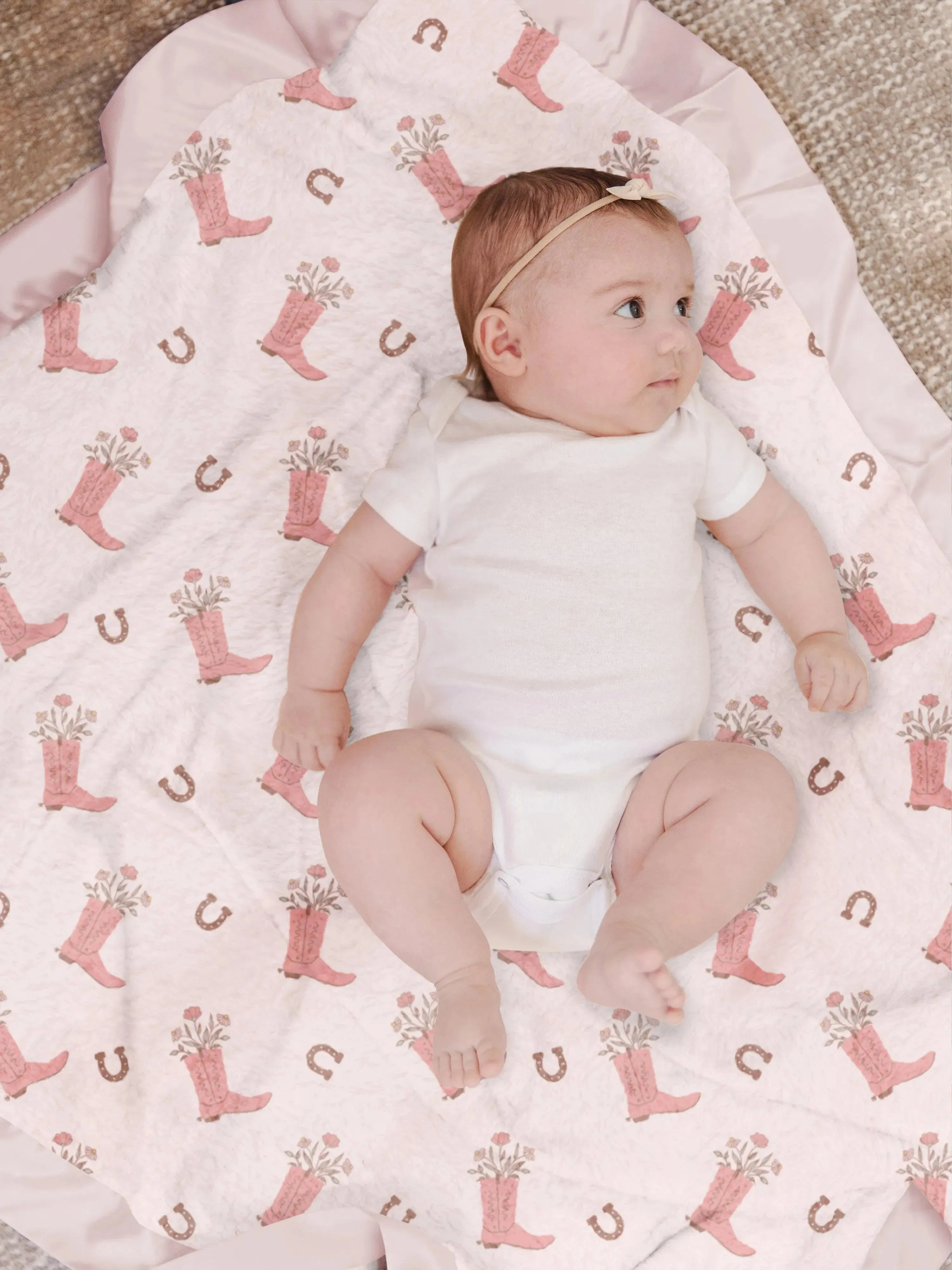 Reversible Baby Blanket - Bloomin' Boot