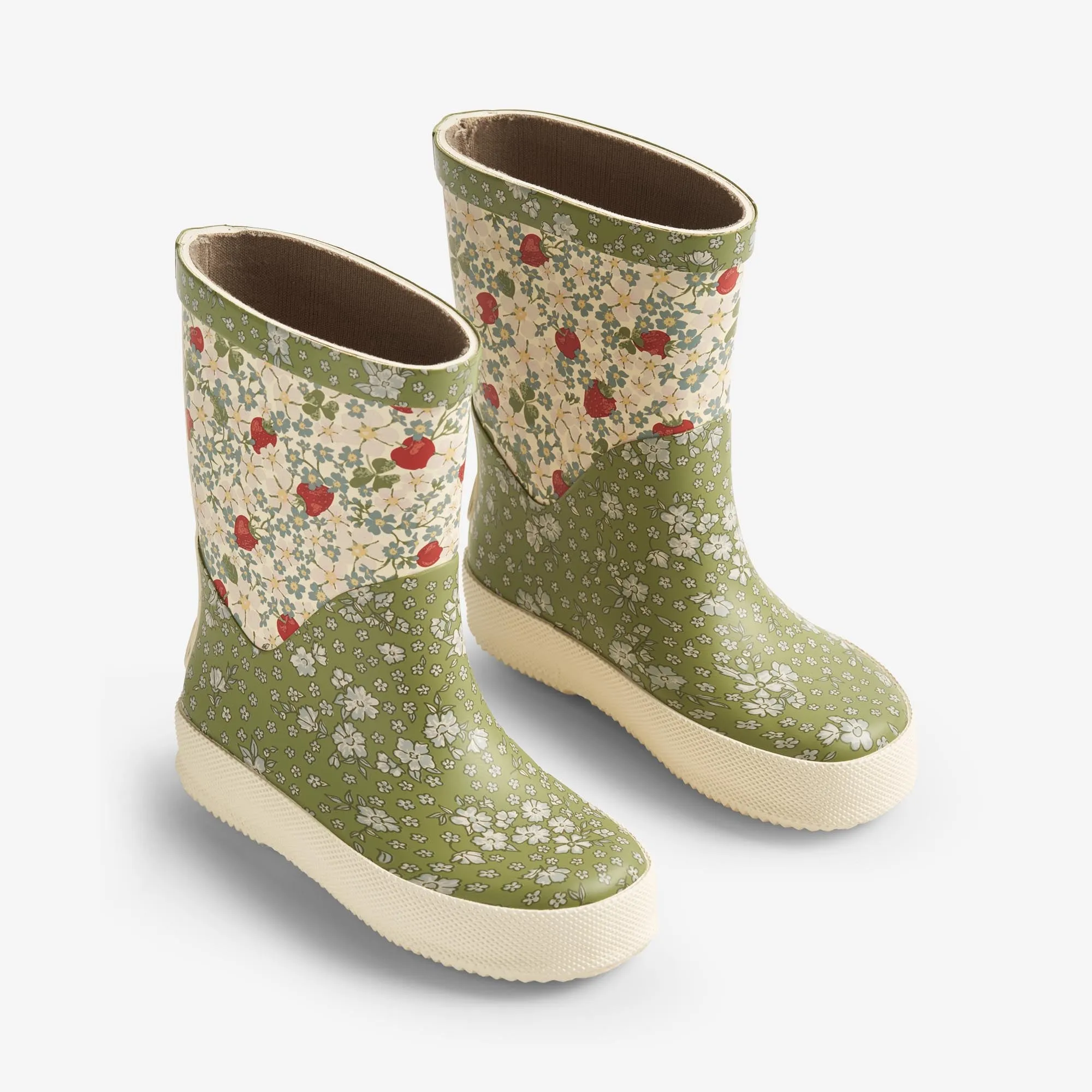 Rubber Boot Juno - green flowers