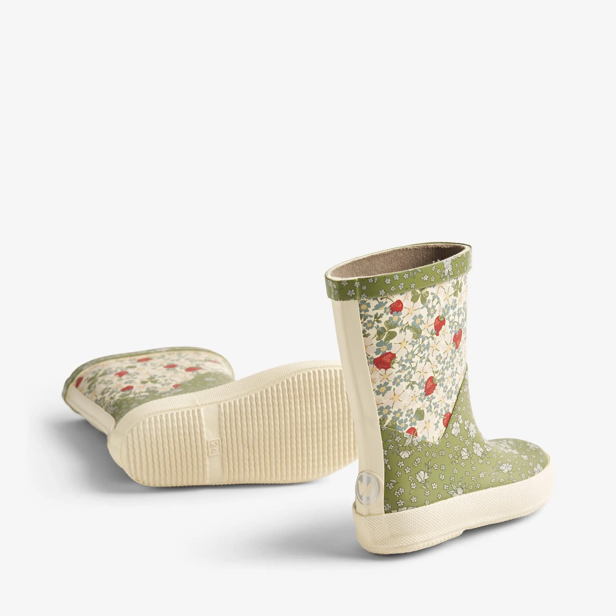 Rubber Boot Juno - green flowers