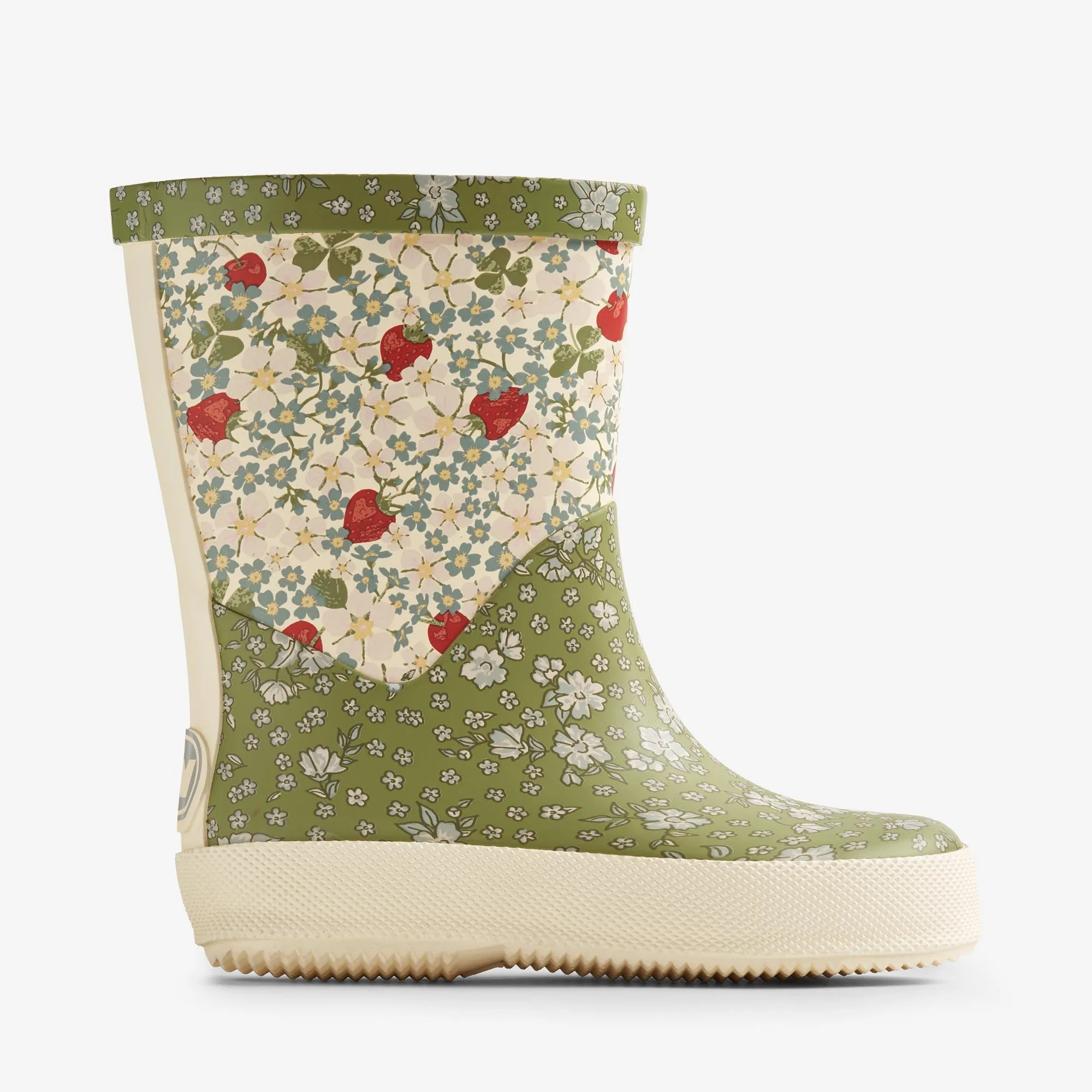 Rubber Boot Juno - green flowers