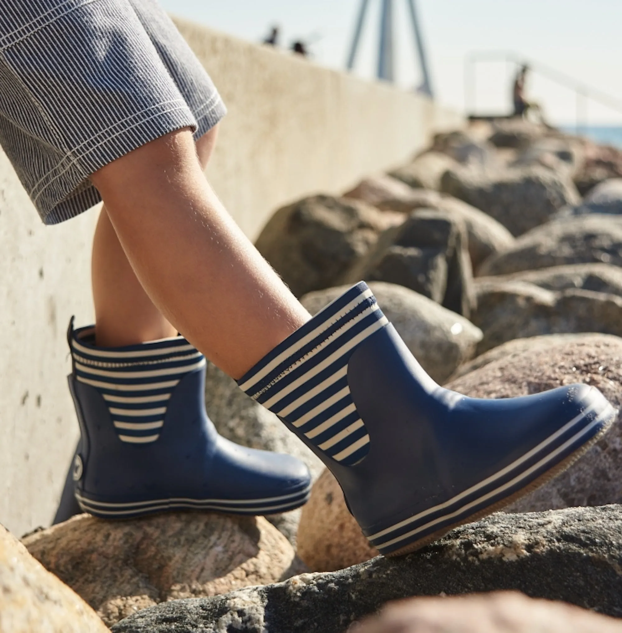 Rubber Boot Mist - indigo stripe