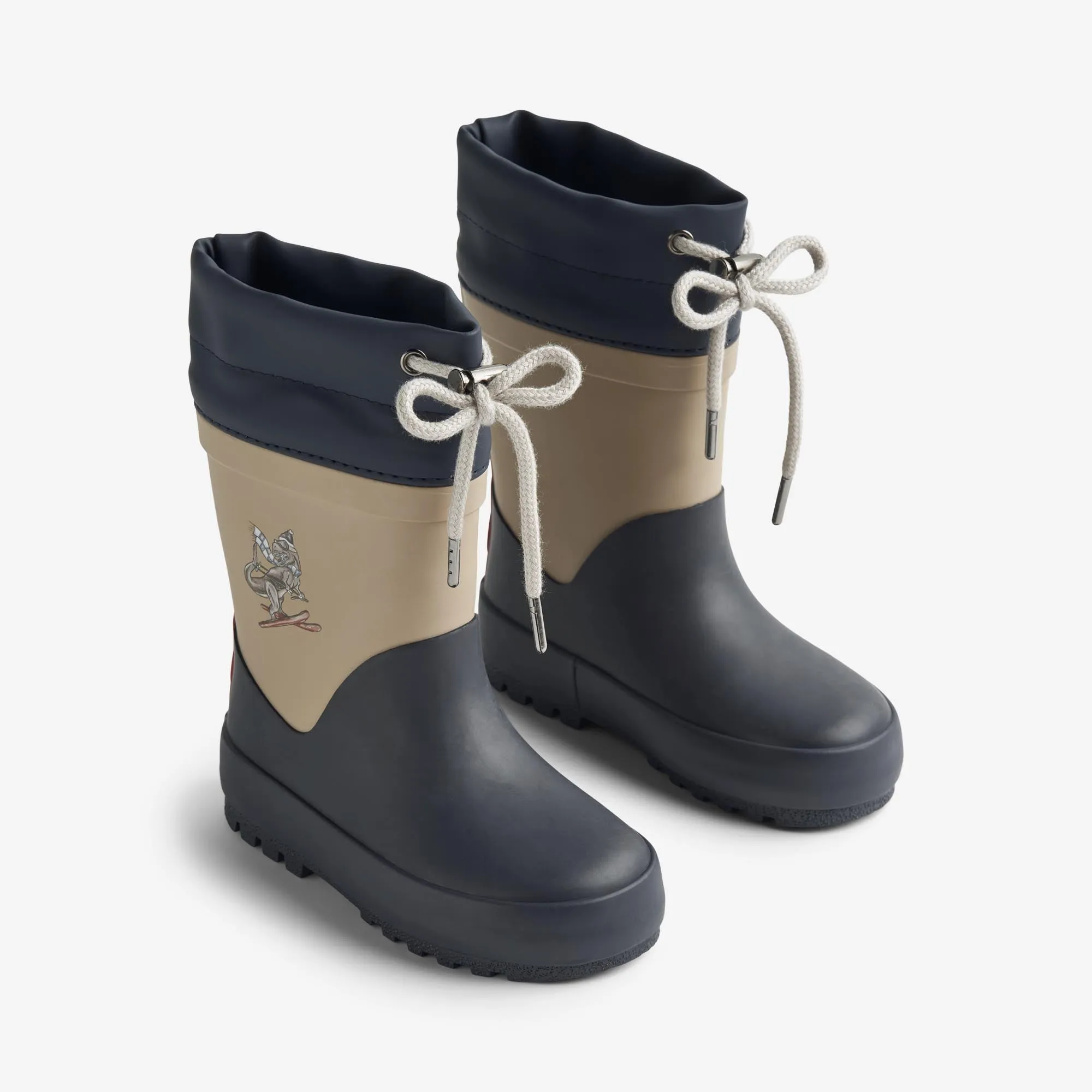 Rubber Boot Thermo Solid - navy dino