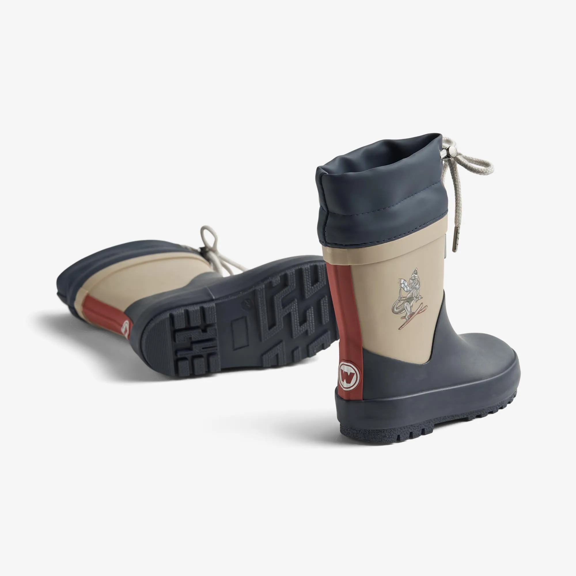 Rubber Boot Thermo Solid - navy dino