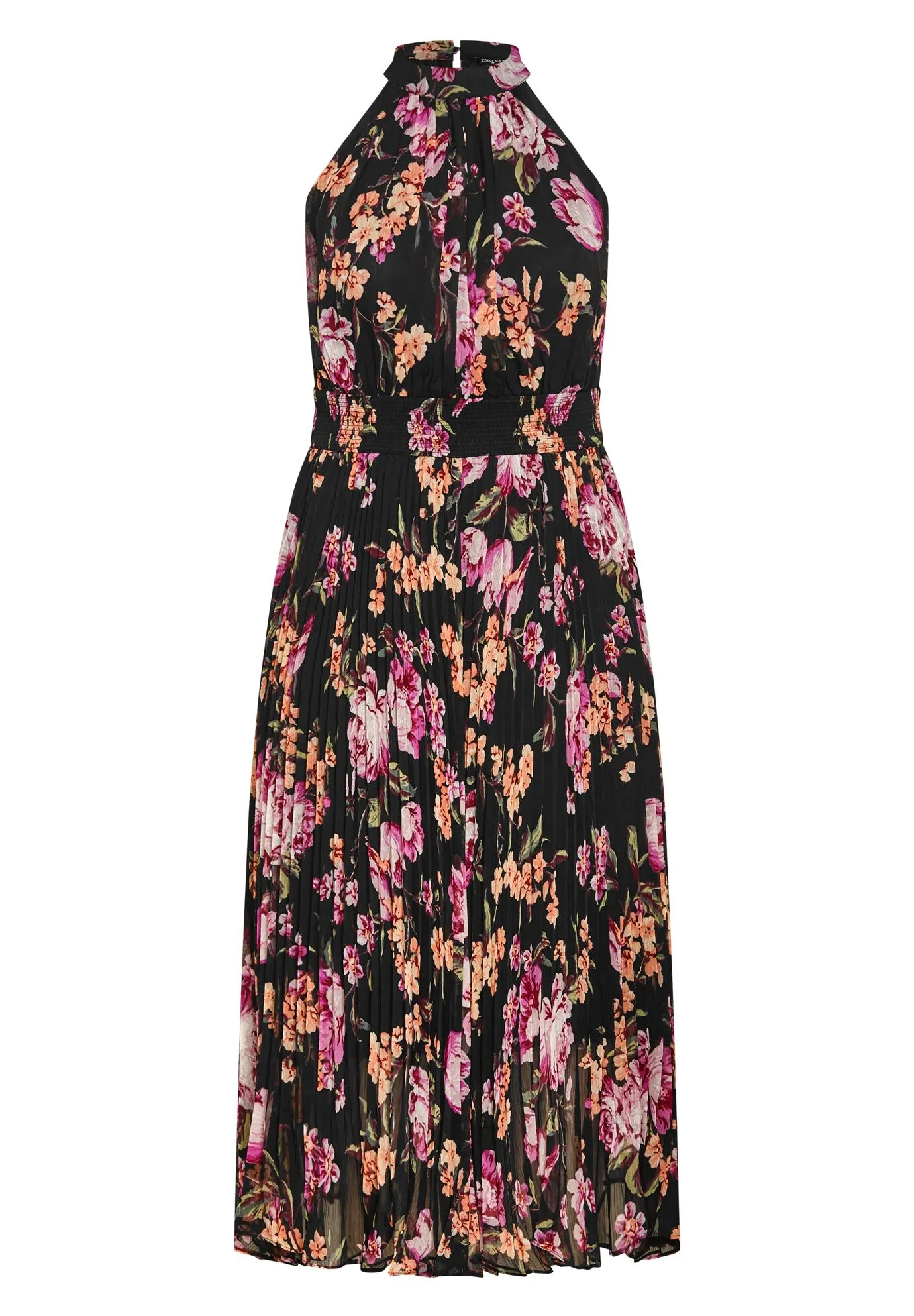 Sabine Print Dress - black petal