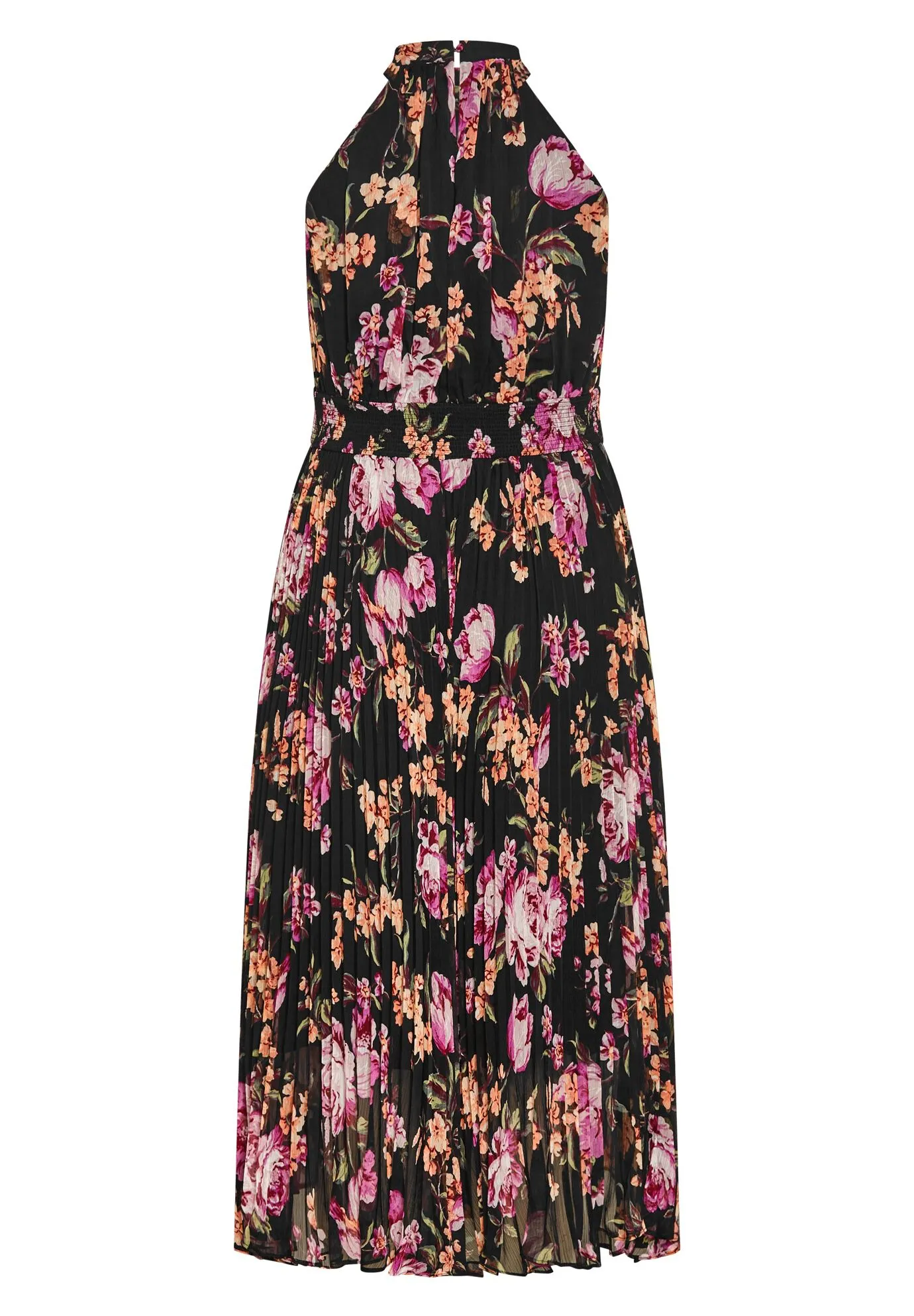 Sabine Print Dress - black petal