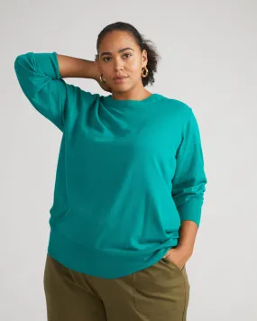 Savvy Fine Knit Crew Sweater - Poseidon