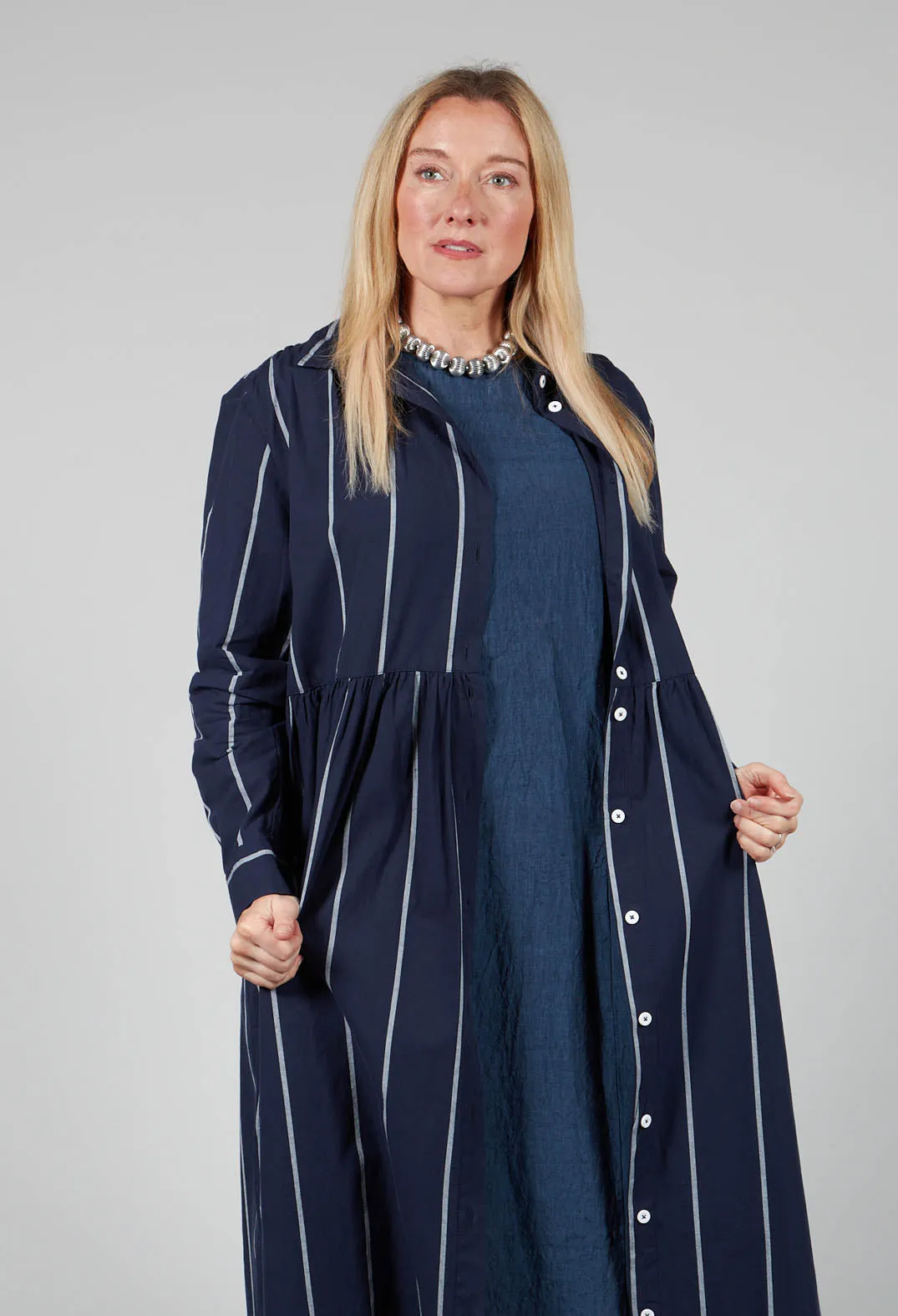 Shirt Dress in Indigo