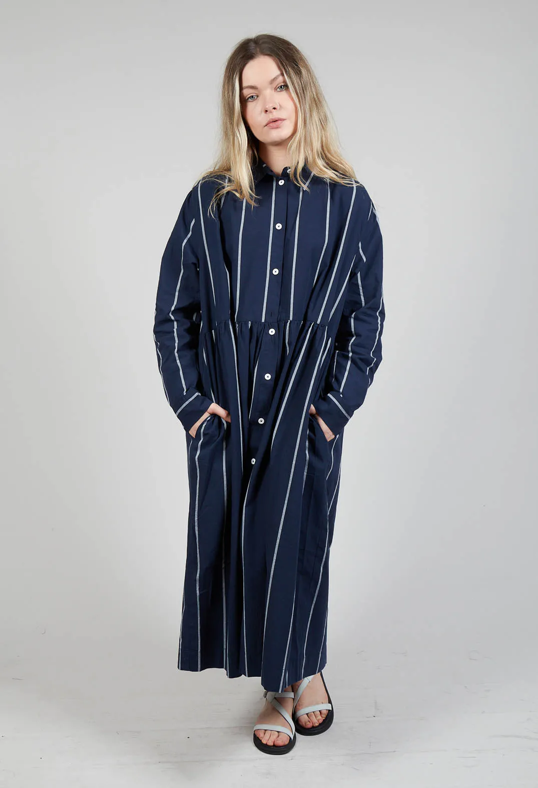 Shirt Dress in Indigo