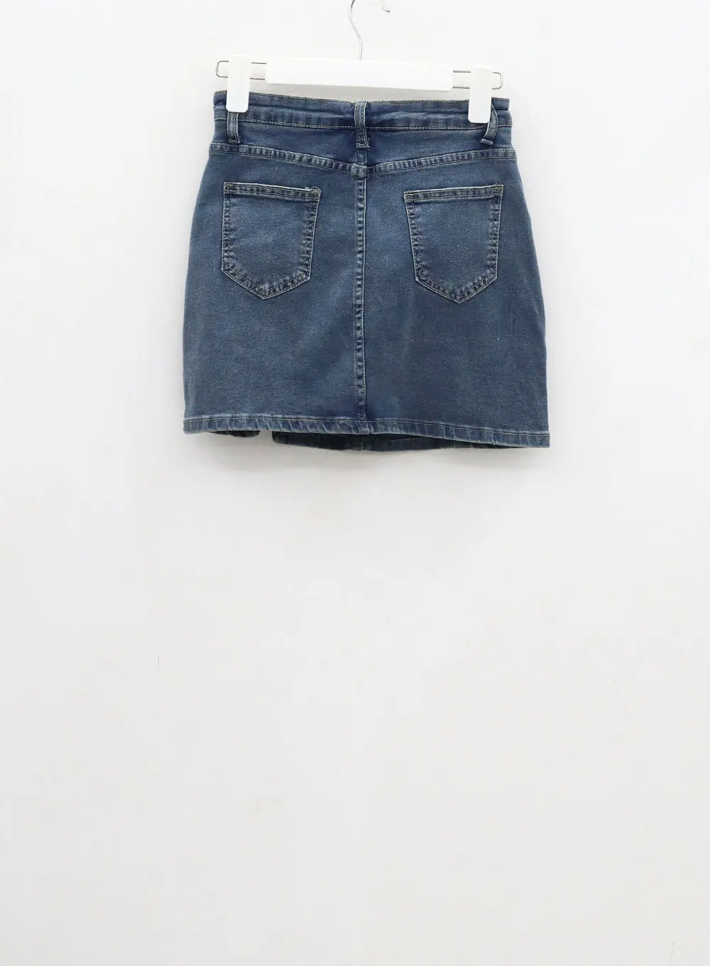 Side Slit Denim Mini Skirt CJ325