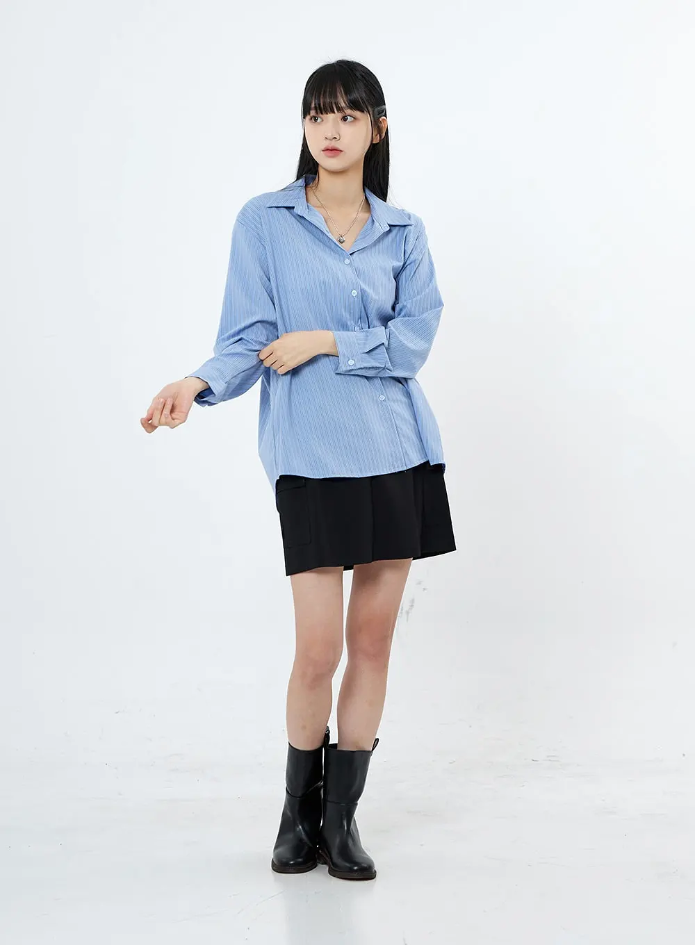 Simple Side Pocket Mini Skirt OO06