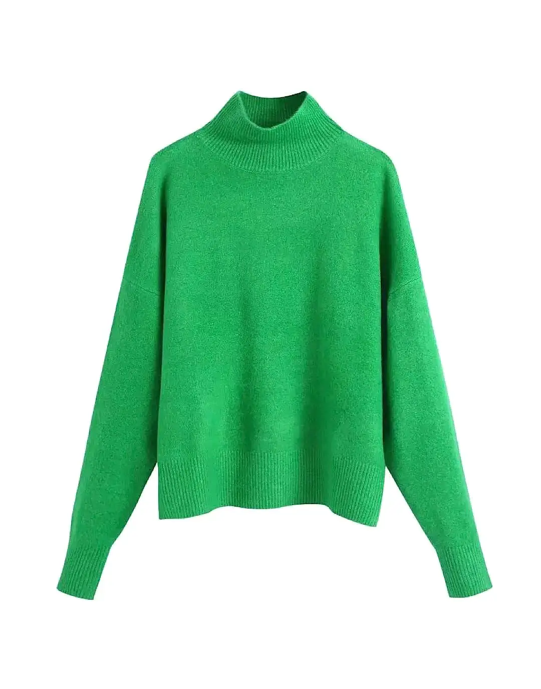 Soft Loose Knitted Turtleneck Pullover