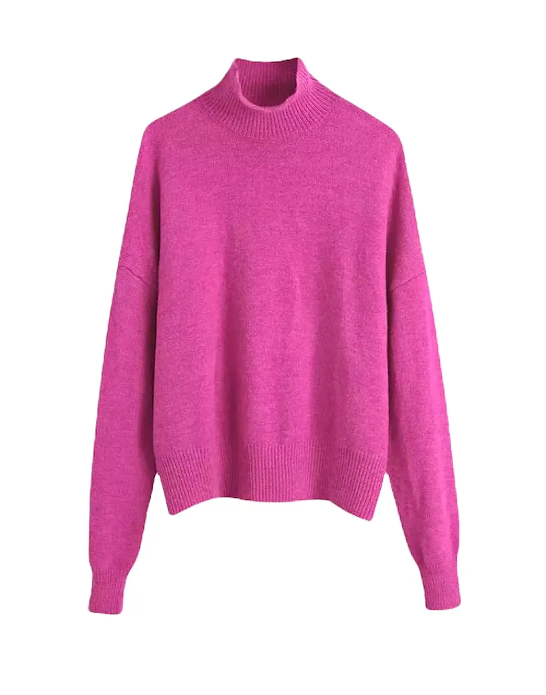 Soft Loose Knitted Turtleneck Pullover