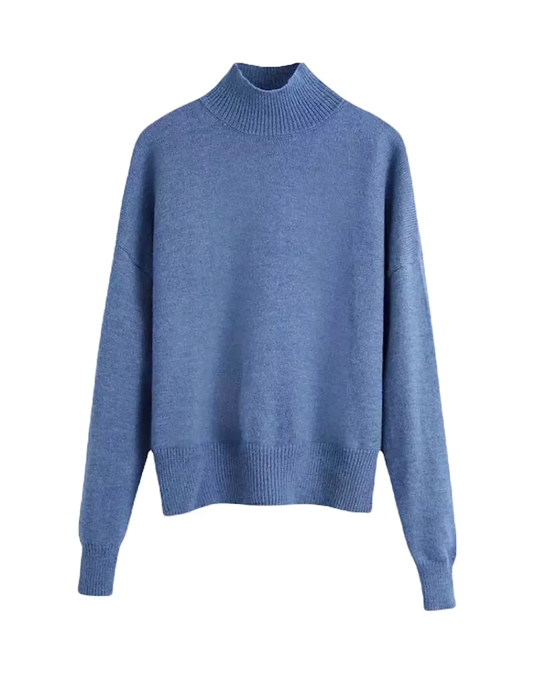 Soft Loose Knitted Turtleneck Pullover